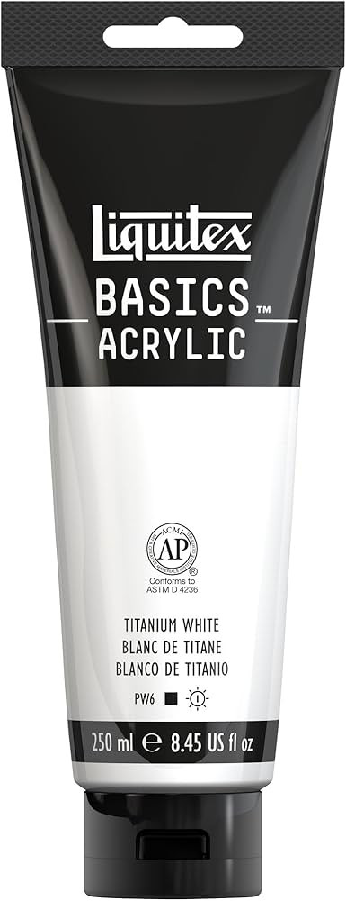 Liquitex BASICS Acrylic Paint, 250ml (8.5-oz) Tube, Titanium White | Amazon (US)