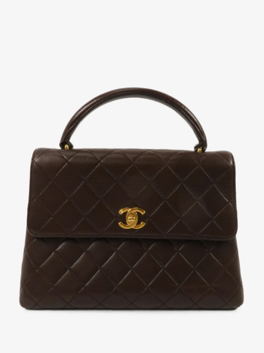 CHANEL Pre-Owned CC turn-lock top handle tote bag - Brown | Farfetch Global