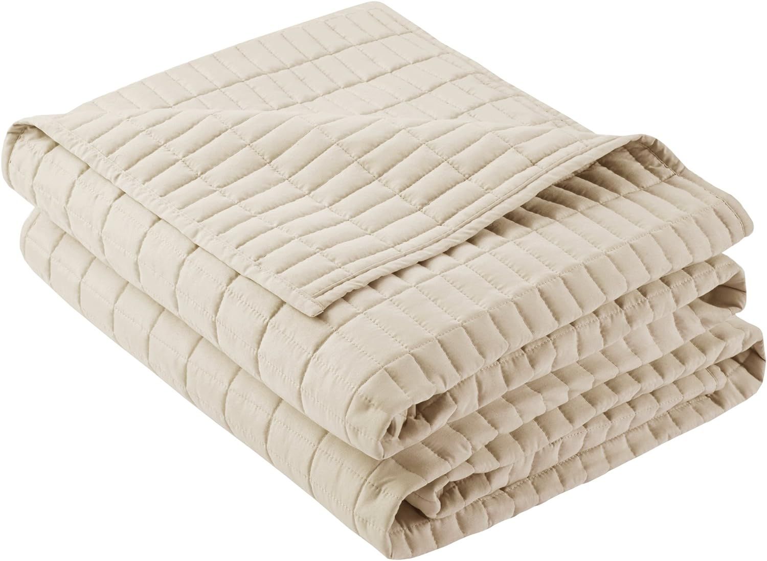 Comfort Spaces Kienna Quilt Set-Luxury Double Sided Stitching Design Summer Blanket, Lightweight,... | Amazon (US)