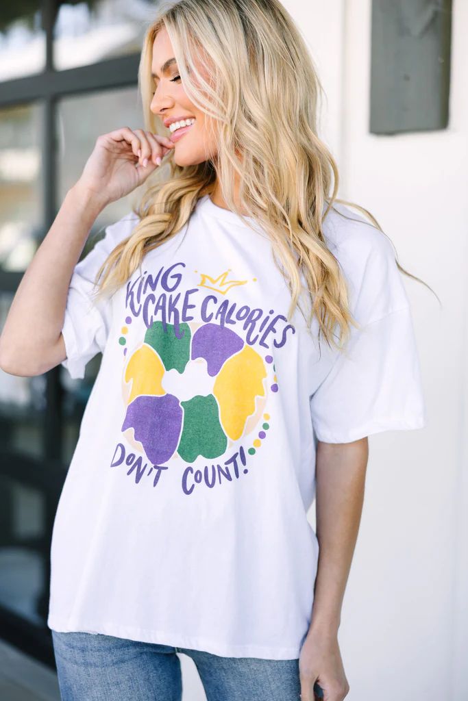 Calories Don't Count White Graphic Tee | The Mint Julep Boutique