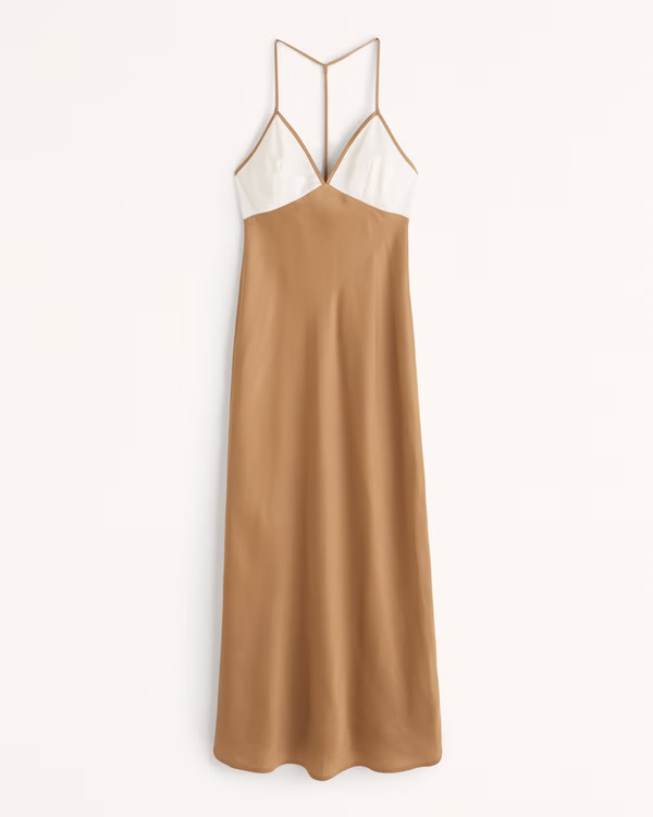 Satin Midi Dress | Abercrombie & Fitch (US)