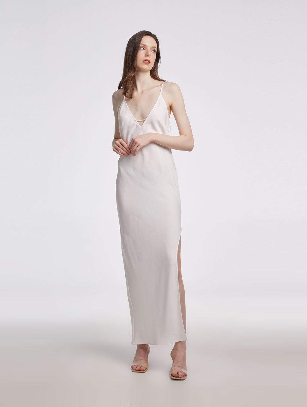 Maxi Acetate Slip Dress | Lattelierstore