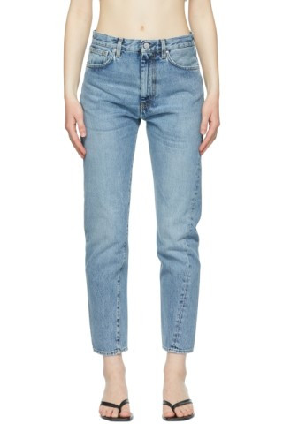 Blue Twisted Seam Jeans | SSENSE