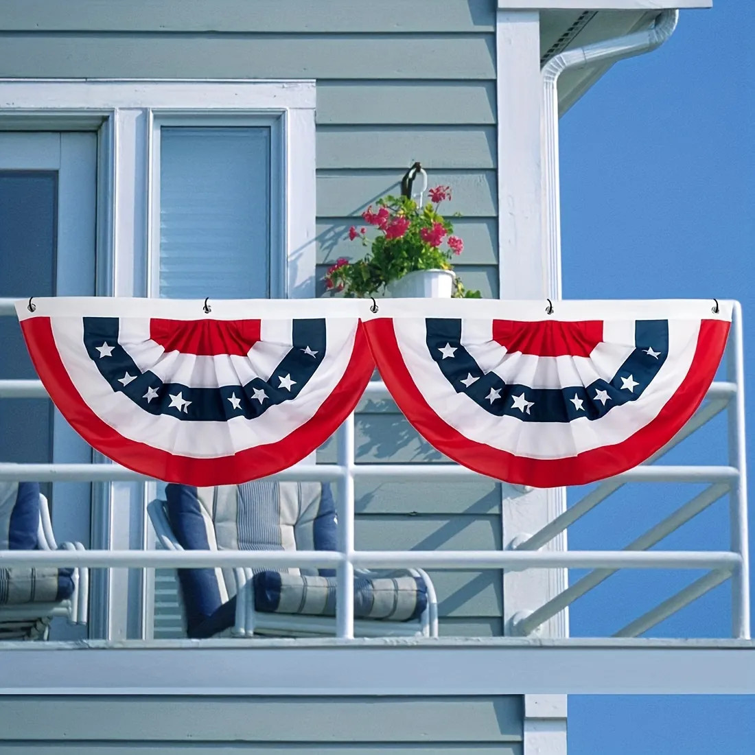 2/4pcs, USA Pleated Fan Flag (With Canvas Header And Brass Grommets), American Bunting Flag, Patr... | Temu Affiliate Program