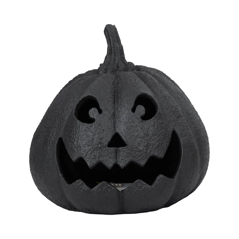 My Texas House Jack-o'-Lantern Tabletop Decoration, Black, 9" | Walmart (US)