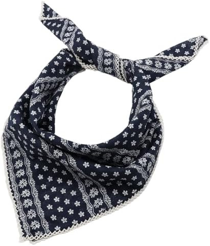 Cotton Hair Bandana for Women Men Flower Head Scarf for Women's Hair Headscarf for Leisure School... | Amazon (US)