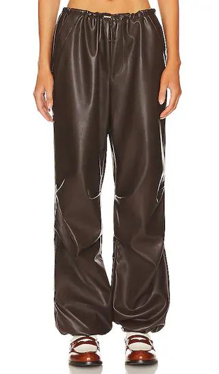 Faux Leather Frankie Parachute Pants in Java | Revolve Clothing (Global)