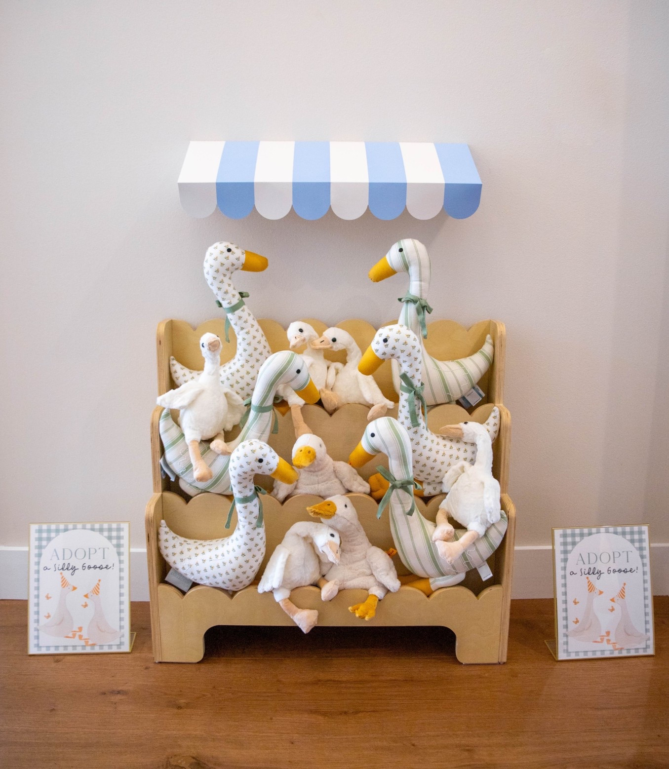 Adopt a goose pop-up shop birthday party favors for ‘silly goose’ theme 🪿I didn’t love the ones commonly found on Amazon, so I opted for geese a bit more whimsical & one of a kind #sillygoose #firstbirthday

#LTKParties #LTKKids #LTKBaby