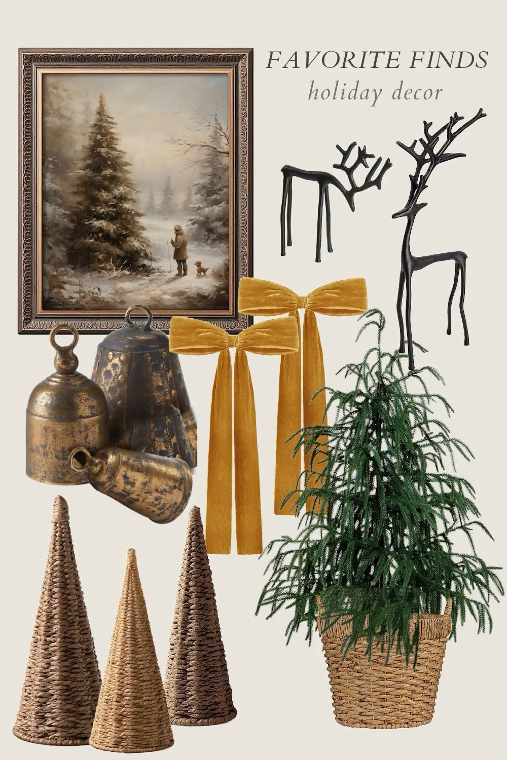 Some of my favorite holiday decor from Amazon perfectly curated for a festive display! hanging metal bell, plaid, stockings, pinecones, wreath, ornament, velvet ribbon, jingle bell, houses, candle holder, candles, Christmas tree


#LTKStyleTip #LTKSeasonal #LTKHome