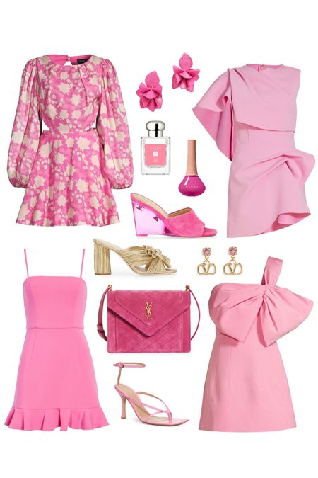 Spring style, vacation outfits, wedding guest outfit, pink dresses, pink dress, ysl bag, pink heels, Gucci saint Laurent 

#LTKstyletip #LTKunder50 #LTKsalealert
