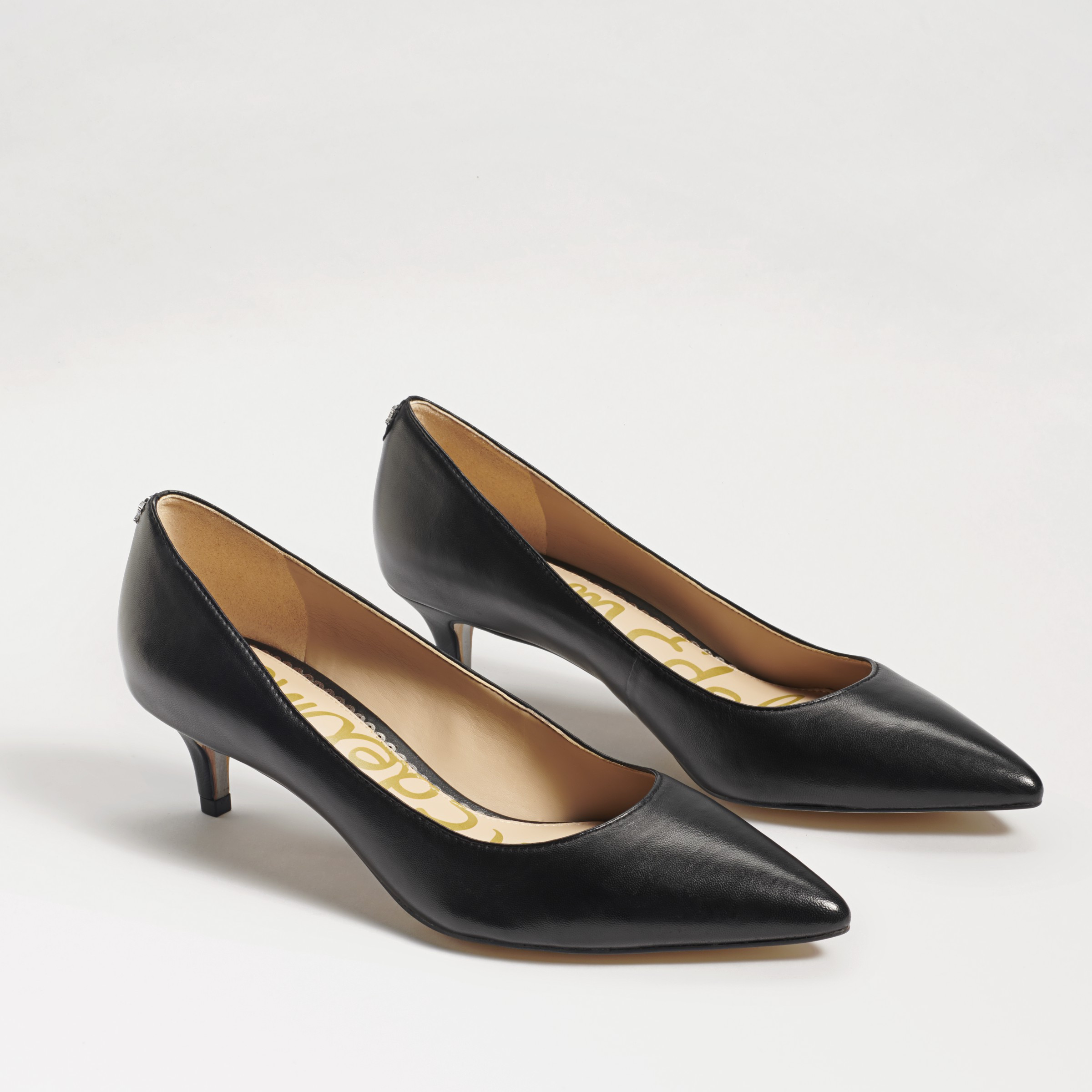 Sam Edelman Dori Kitten Heel Black Leather | Sam Edelman