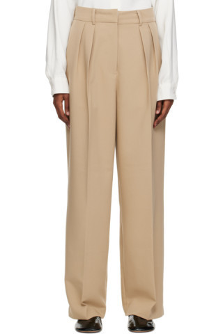 The Frankie Shop - Beige Corrin Trousers | SSENSE