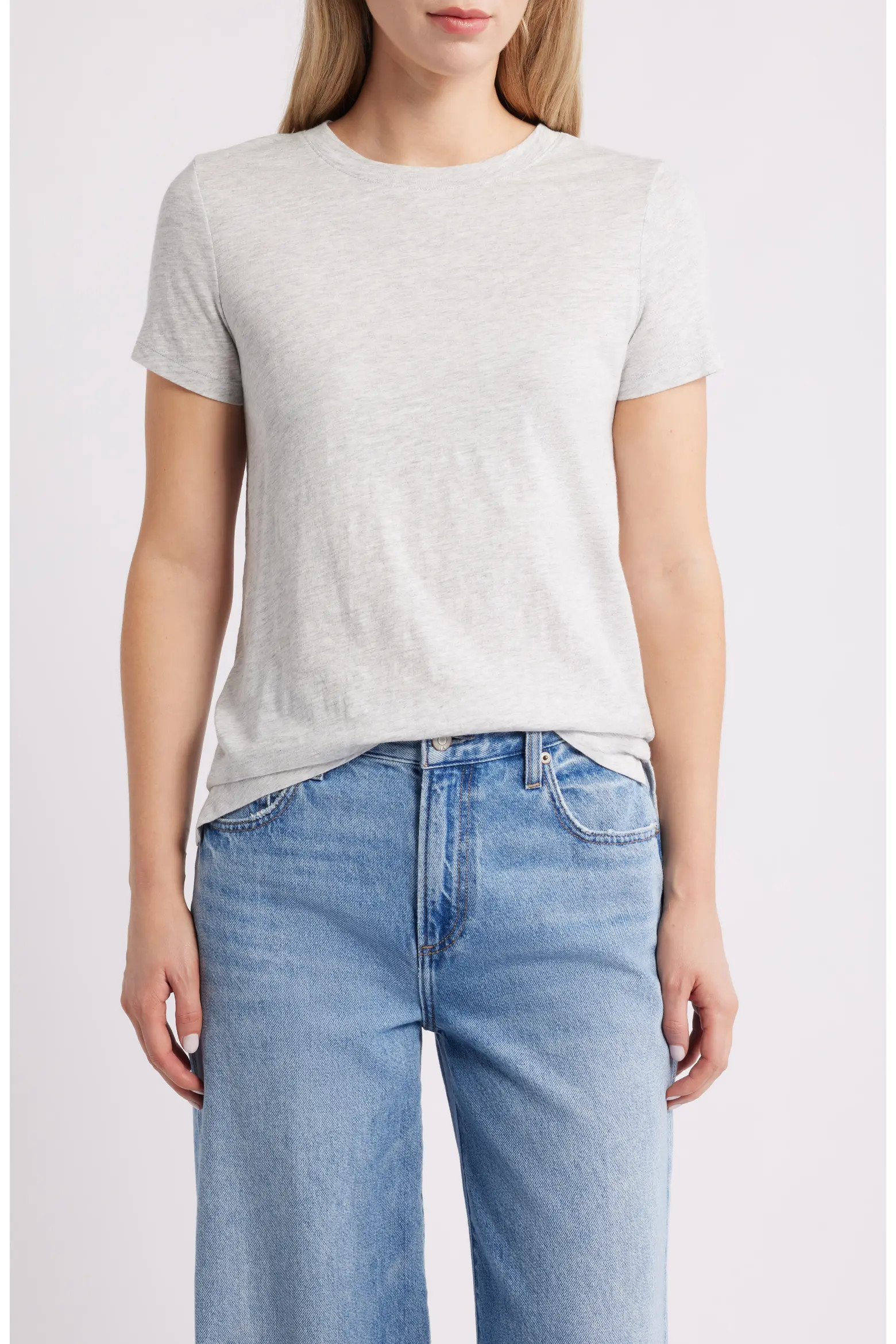 Cotton Blend Crewneck T-Shirt (Women) | Nordstrom | Nordstrom