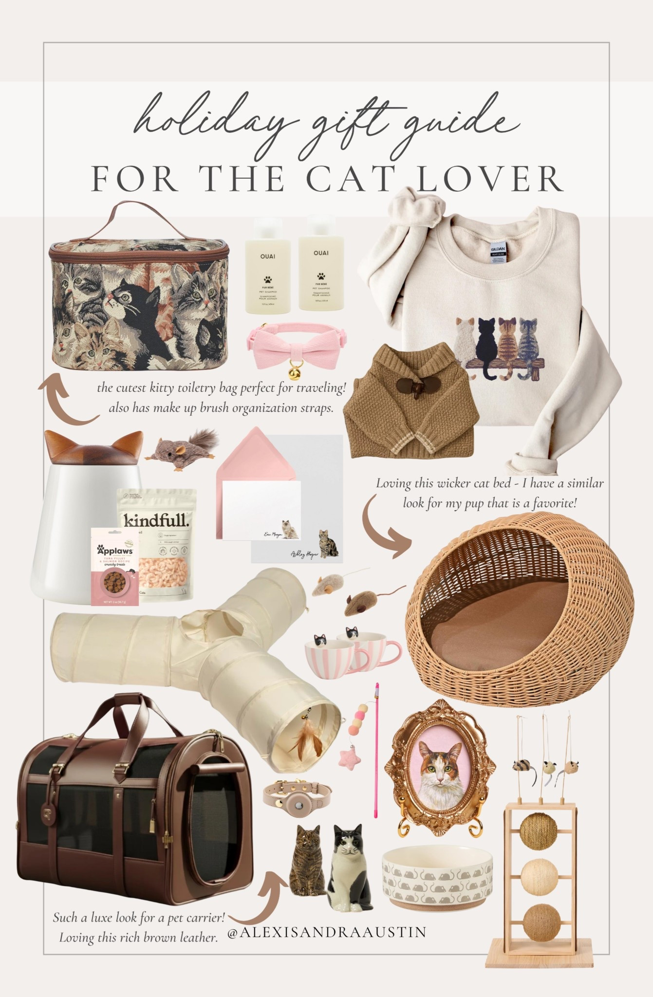 Holiday gift guide for the cat lover! The cutest, neutral trends for the cat owner and their pets. 

Holiday gift guide, for the cats, neutral cat gift guide, cozy cat sweater, cat tunnel, pet carrier, cat bed, treat jar, toiletry bag, pet essentials, neutral cat toy, cat accessories, Etsy, found it on Amazon, shop the look!

#LTKSeasonal #LTKGiftGuide #LTKHoliday