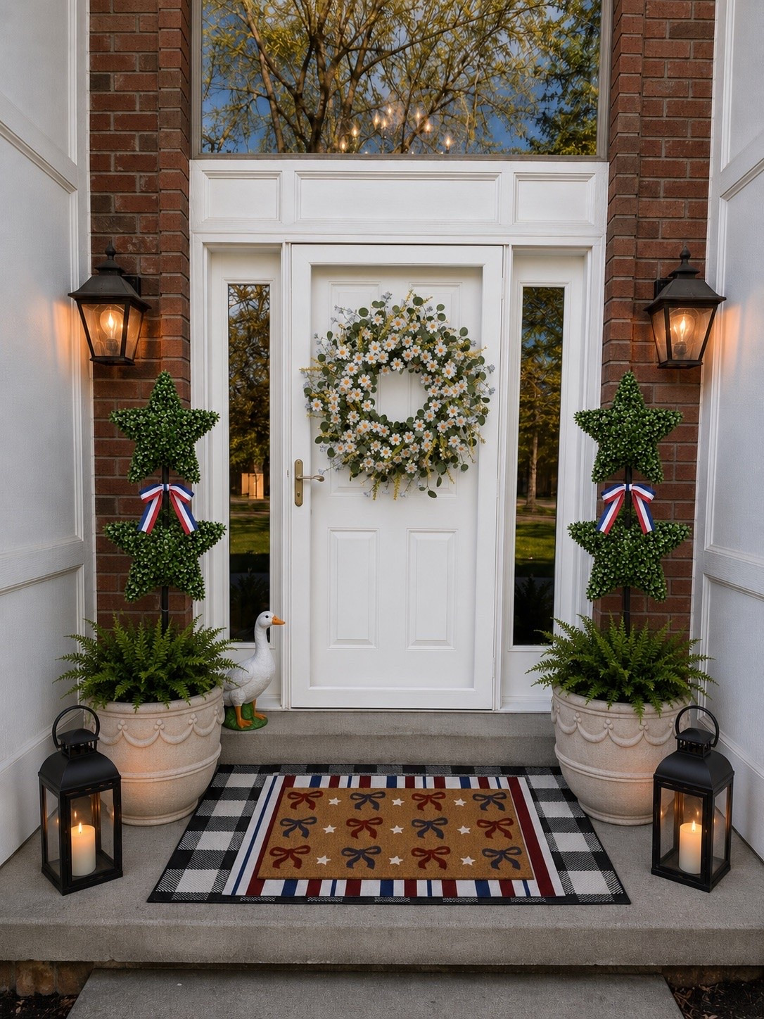 Patriotic decor finds 🇺🇸 
The patriotic doormat + star topiary are giving the cutest rustic front porch moment. Walmart has so many good summer decor finds right now. ✨

#LTKHome #LTKSeasonal #LTKmomlife