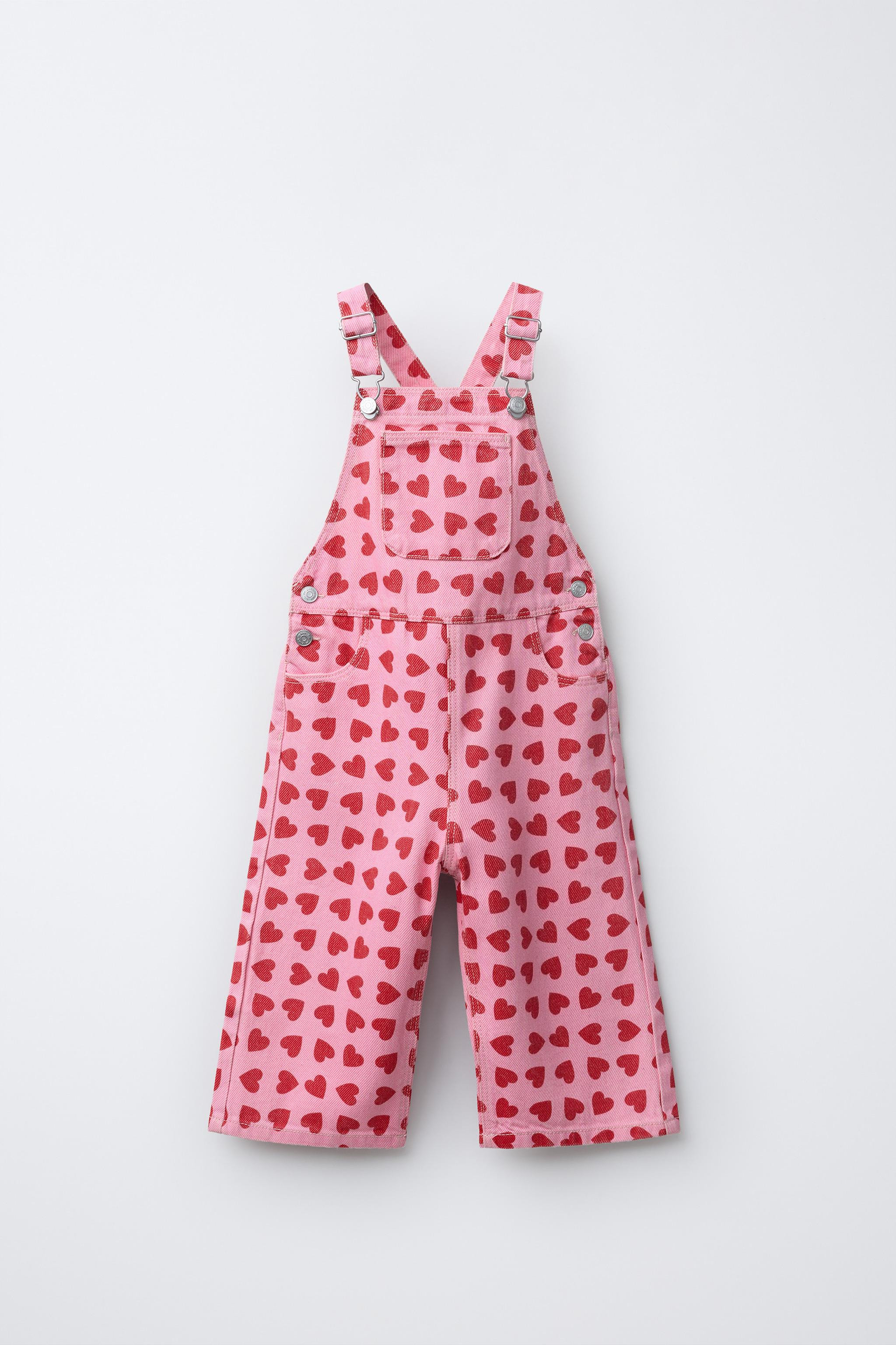 LONG TWILL HEART OVERALLS | Zara US