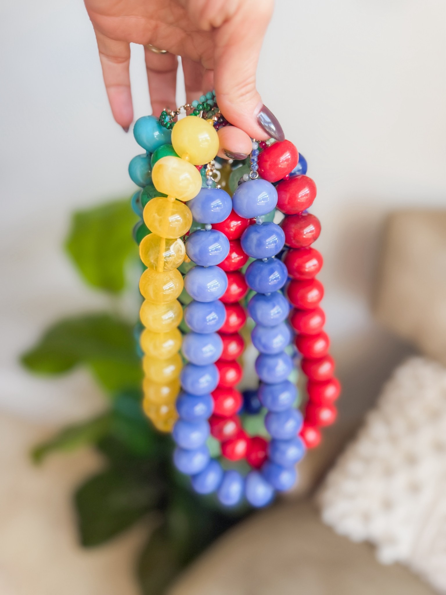Oversize semi-precious stone bead necklaces from Baublebar

#LTKCyberWeek