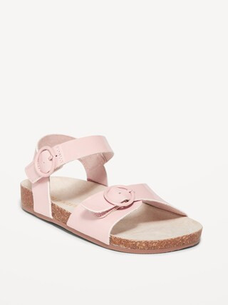 Faux Patent-Leather Buckle Sandals for Toddler Girls | Old Navy (US)