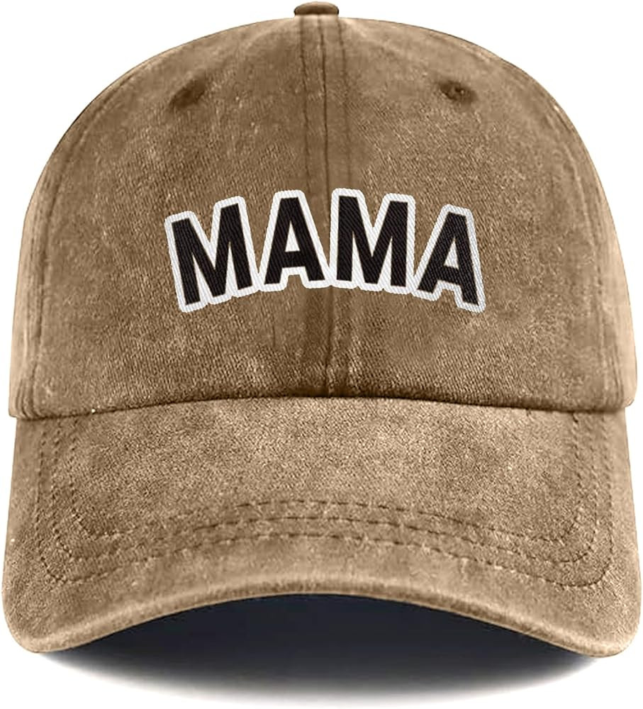 Mama Hat for Women Vintage Washed Adjustable Cotton Baseball Cap Gifts for Mom Hats | Amazon (US)