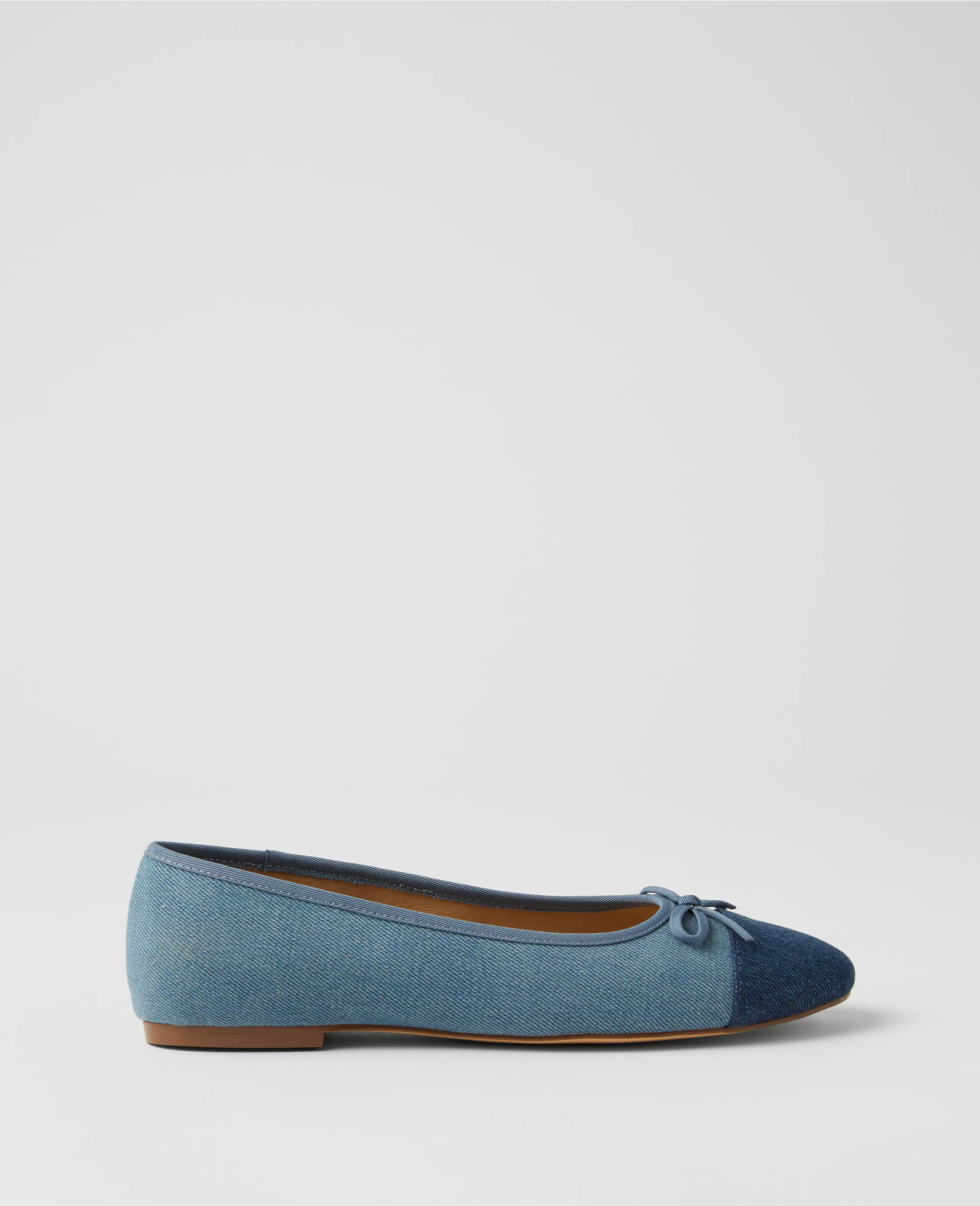 Weekend Collection Denim Cap Toe Ballet Flats | Ann Taylor