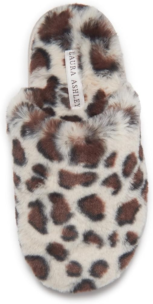 Laura Ashley Womens Soft Plush Memory Foam Scuff Slippers, Warm Fuzzy Fluffy Bedroom Slipper, Lad... | Amazon (US)