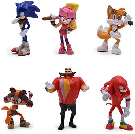 KE LIN 6PCS Sonic The Hedgehog Action Figures, Cake Toppers, 5-7 cm Game Cake Toppers Cute Toys B... | Amazon (US)