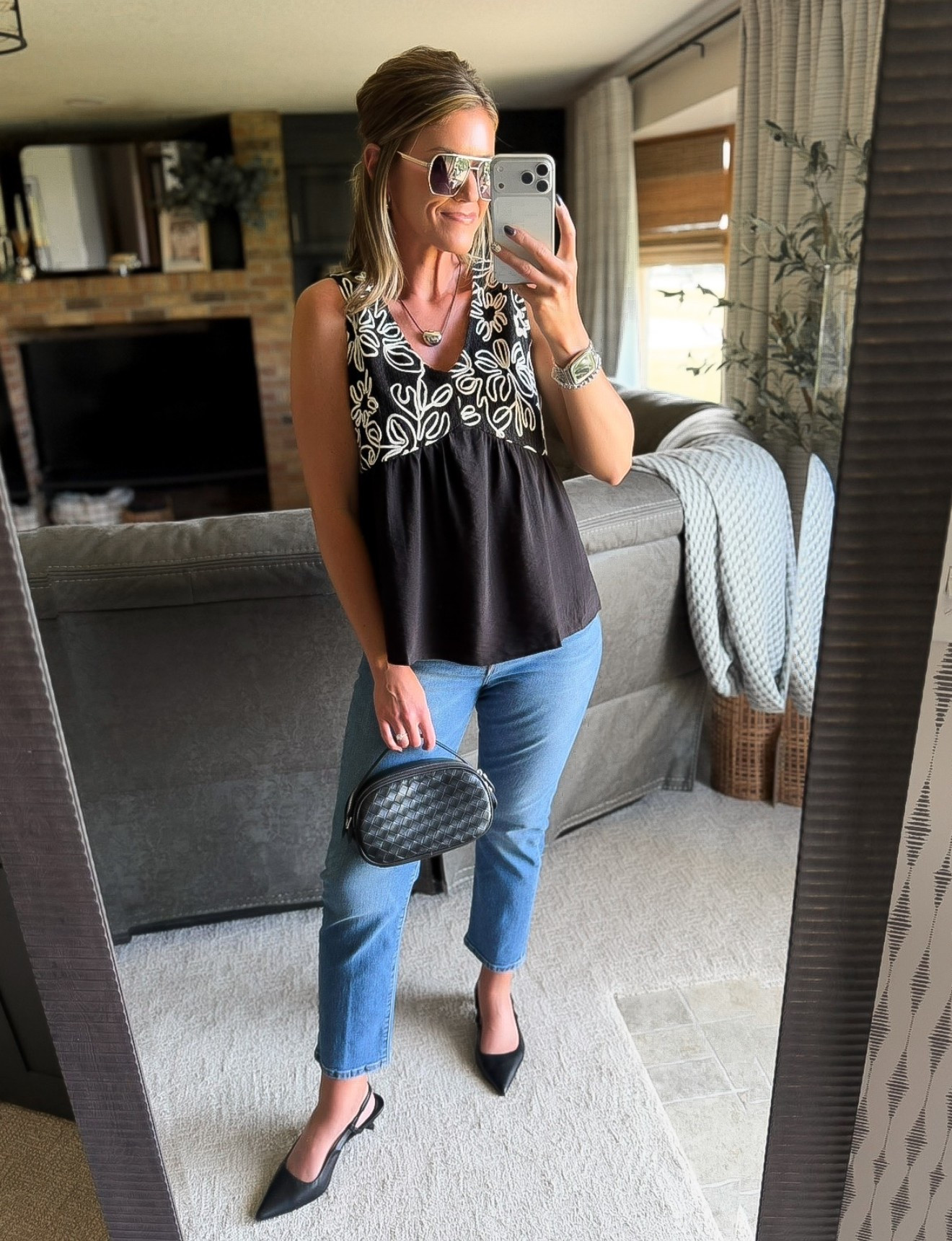 New Amazon top!!! Cute for date night. 
Top/ small
Jeans/29

#LTKootd #LTKSeasonal #LTKmorningroutine