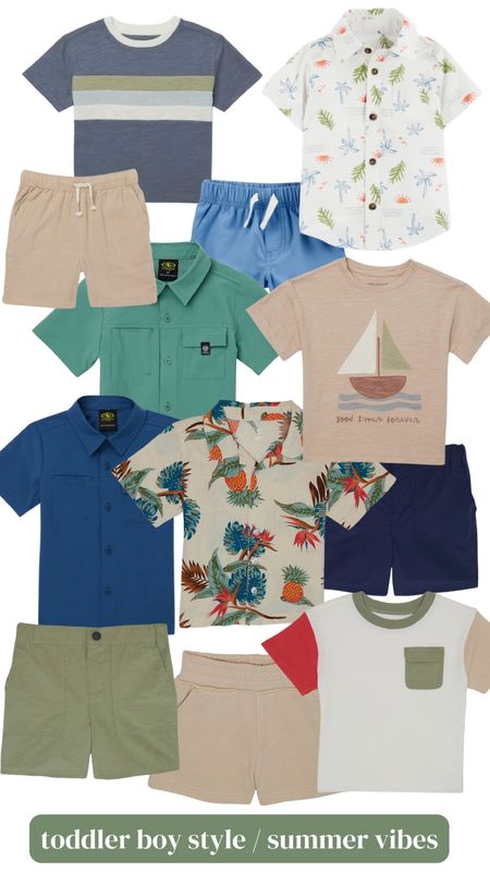 Toddler boys style - summer vibes! Easy and affordable play clothes  

#LTKKids #LTKBaby