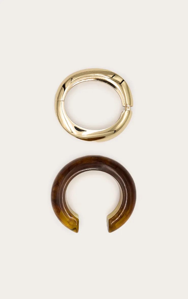 Brown Resin Bangle Multipack | PrettyLittleThing | PrettyLittleThing UK