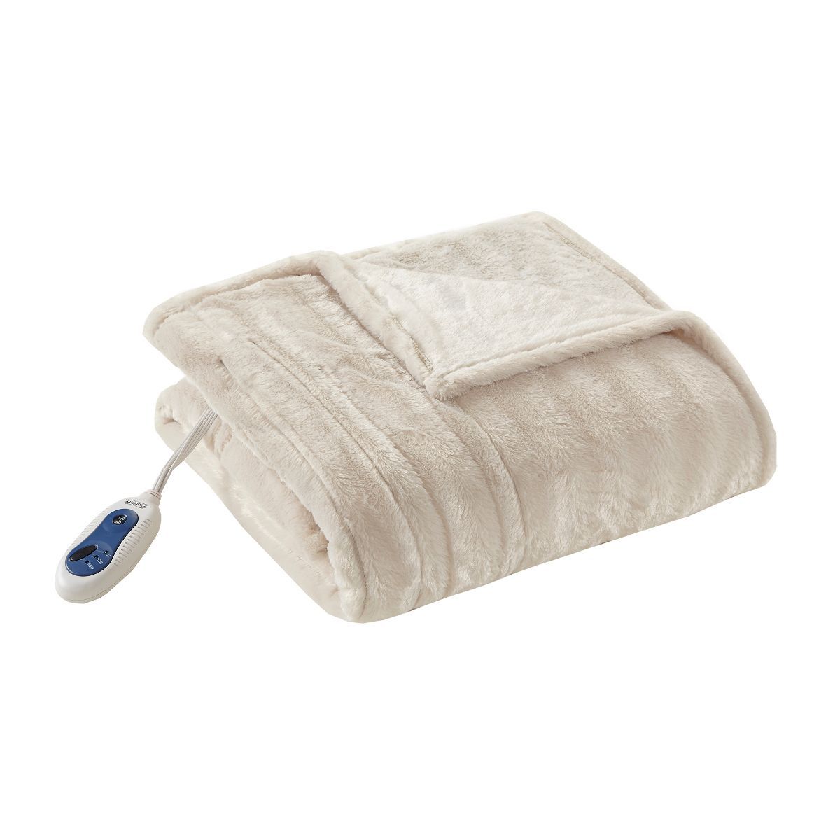Duke Faux Fur Electric Heated Throw Blanket - Beautyrest | Target