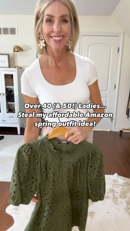 Amazon eyelet spring top and white jeans. Top comes in many colors. So pretty! 

Over 40, Amazon fashion, over 50, spring outfit

#LTKover40 #LTKVideo #LTKfindsunder50