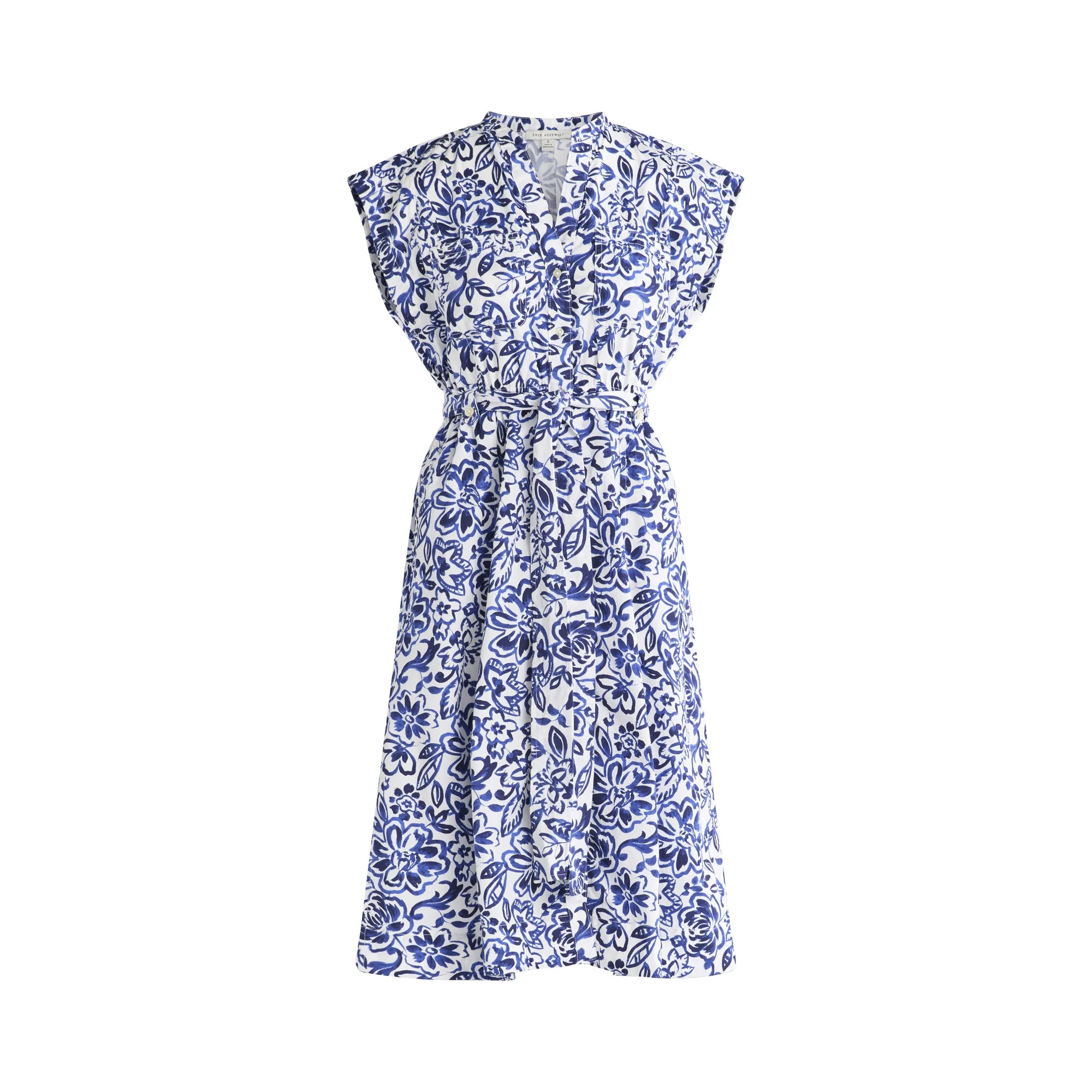 Free Assembly Women's Belted Utility Cotton Midi Shirtdress, Sizes XS-XXL | Walmart (US)