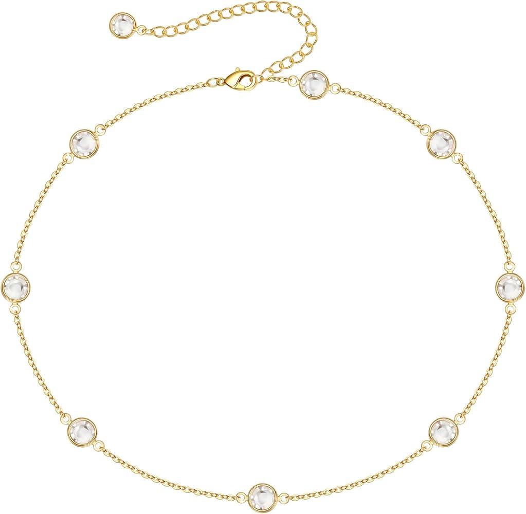 MONOOC Gold Necklace for Women, Gold Layered Necklaces for Women Snake Chain Choker Necklace Snak... | Amazon (US)