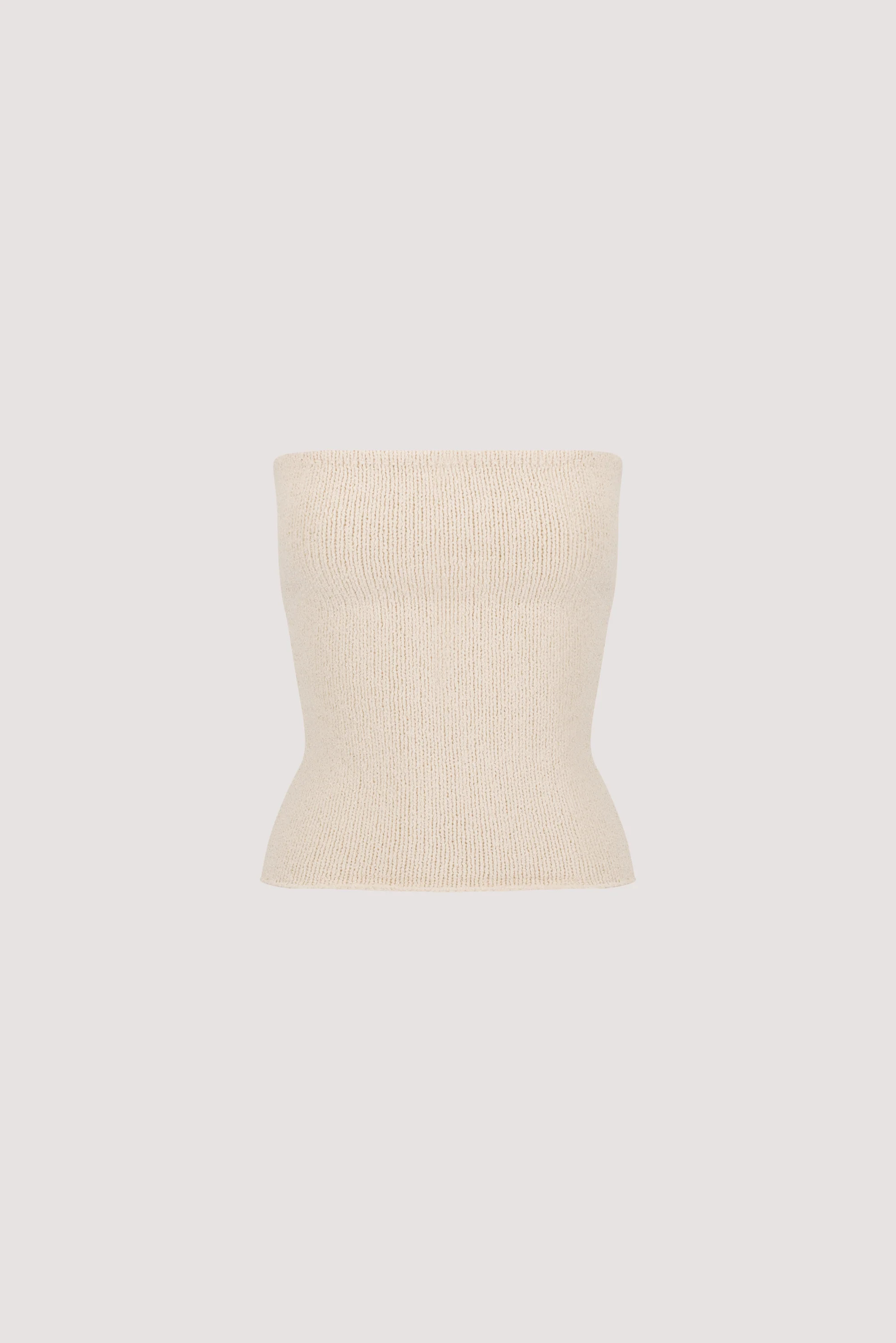 KARA SANDSTONE BANDEAU KNIT TOP | DISSH