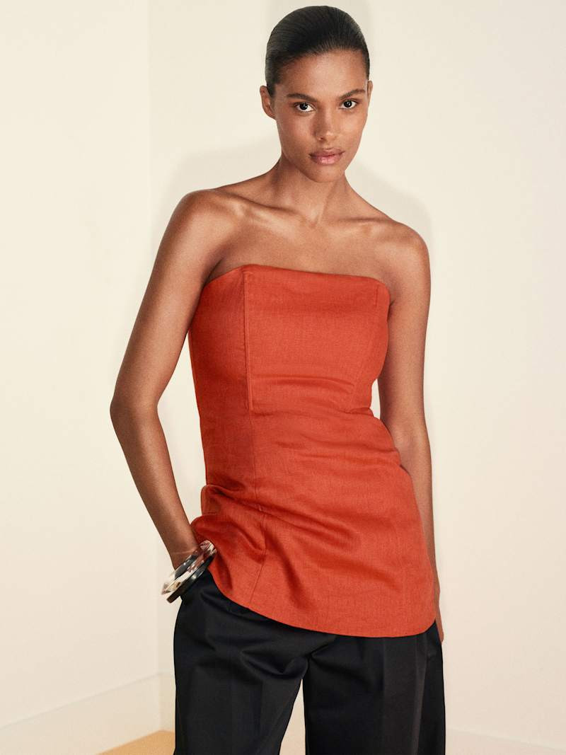 Aurina Linen Top | Reformation (Global)