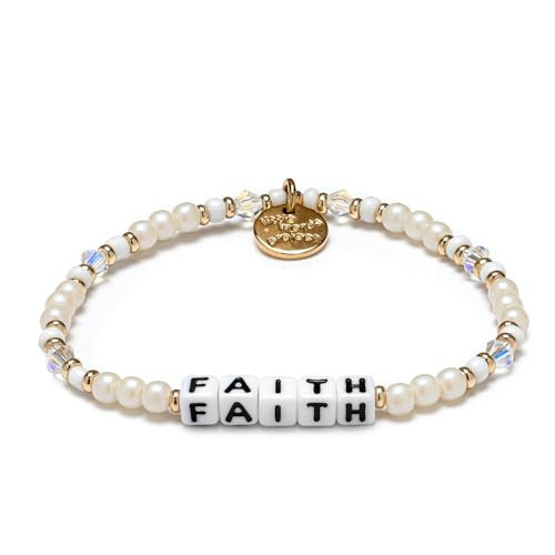 Little Words Project Faith Bracelet, The Original Word Bracelet, Made with Colorful Beads and Plated Brass Hardware, Handcrafted Design & Positive Message, Size S/M | Amazon (US)