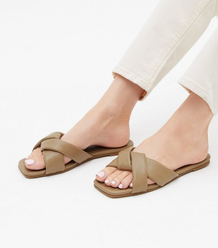 ONLY Stone Cross Strap Sliders
						
						Add to Saved Items
						Remove from Saved Items | New Look (UK)