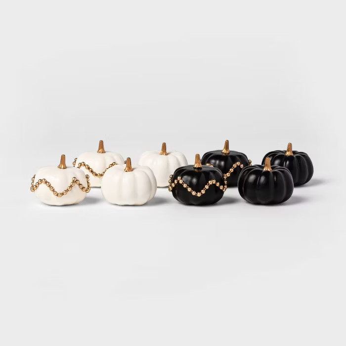 8ct Painted Nailhead Mini Halloween Decorative Pumpkins - Hyde & EEK! Boutique™ | Target