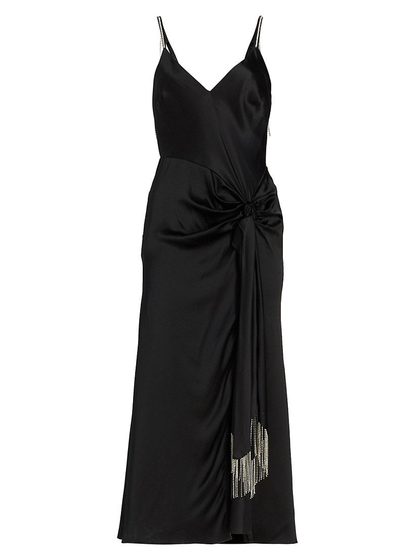 Kalena Silk Embellished Midi-Dress | Saks Fifth Avenue