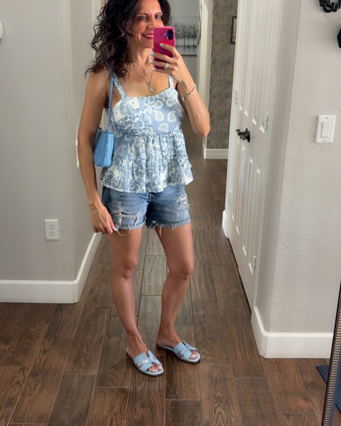Tuesday Look 💙☀️

Arizona is STILL bringing the heat 🥵☀️ and I’m not gonna lie… by this time of year, I am SO ready for fall! 🍂🤎 But until those temps finally drop, I’m soaking up the last of my summer looks.

Loving this pretty blue top from Marshalls paired with my favorite denim shorts and matching blue accessories. 💙 And PSA: summer styles are hitting CLEARANCE right now! 👏🏼 Perfect time to grab those pieces you’ve been eyeing for less.

I linked similar styles so you can recreate the look!

SHOP MY LOOK on LTK 🛍️ Tap the links and snag those end-of-summer deals before they’re gone!

#LTKStyle #LTKFashion

#LTKootd #LTKOver40 #LTKSaleAlert