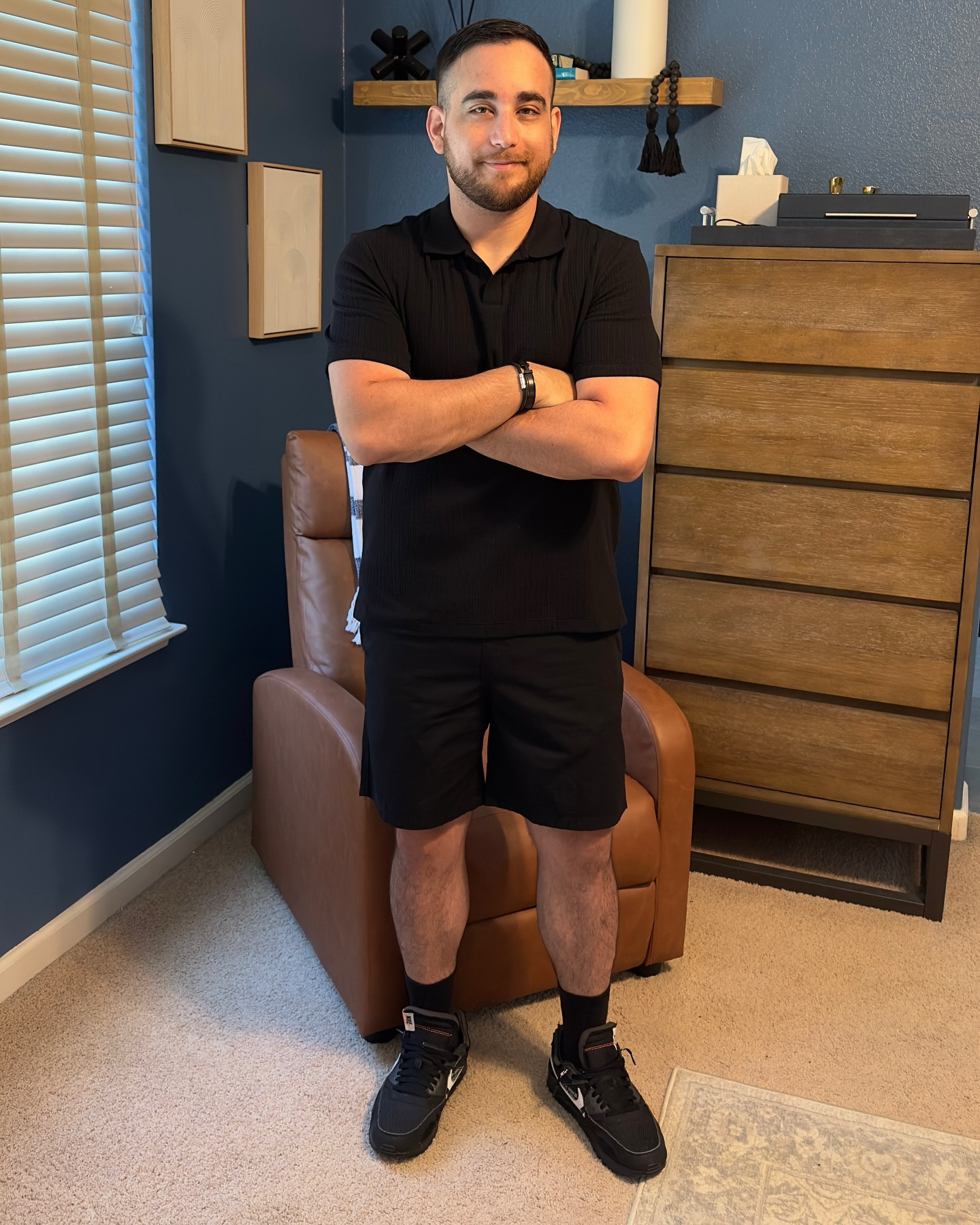 •Outfit Of The Day•

Went with the all black look again, not as hot as last week so I should be ok wearing this 👍.

Top-Textured Polo (@hm )
Shorts- Linen Shorts (@hm )
Sneakers- Off White Air Max 90 (@off____white )
Accessories- watch (@gucci ) bracelets (@hermes and @louisvuitton )
——————————————————————————————
#ootd #outfit #outfitoftheday #outfits #grwm #getready #allblack #sneakers #sneakerhead #fashion #casual #style #fashionblogger #summer #fyp