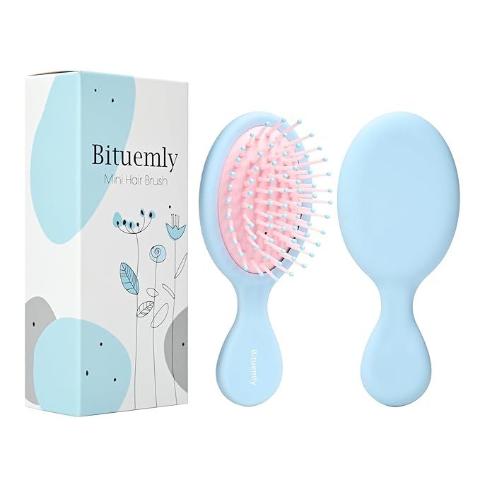 Mini Hair Brush, Detangling Hairbrush for Dry and Wet Hair, Small Size Travel Detangler Brush for... | Amazon (US)