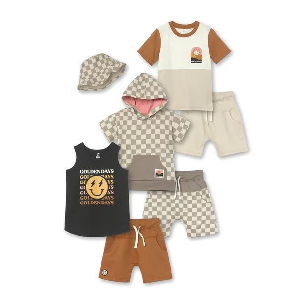 Little Star Organic Toddler Boy 7Pc Outfit Set, 12M-5T | Walmart (US)