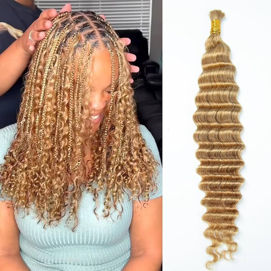 YWIGS Human Braiding Hair for Boho Braids Deep Wave Boho Hair for Braiding No Weft Virgin Human H... | Amazon (US)