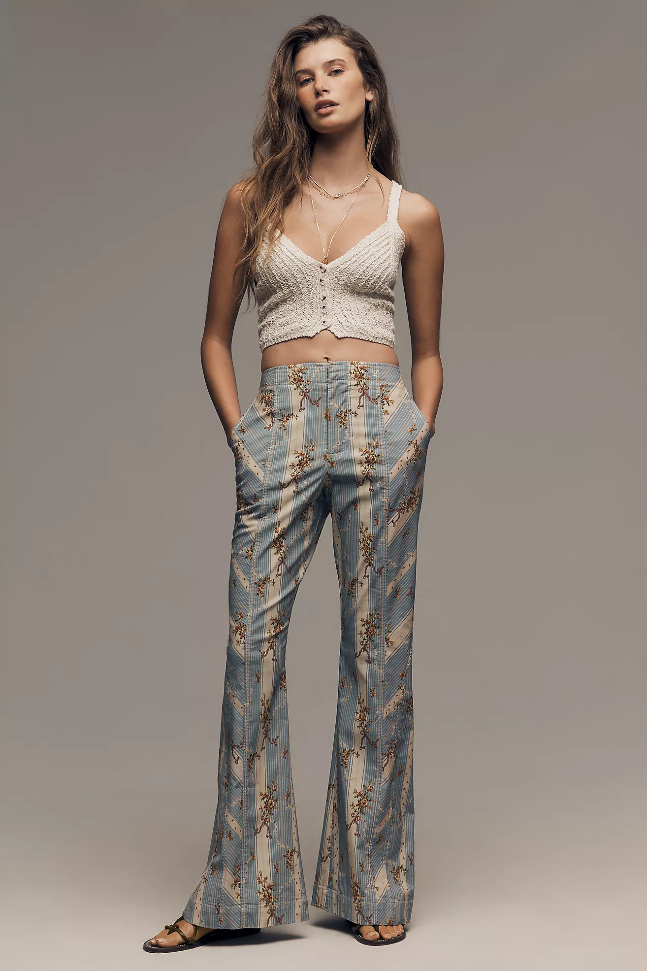 By Anthropologie Printed Seamed Pants | Anthropologie (US)