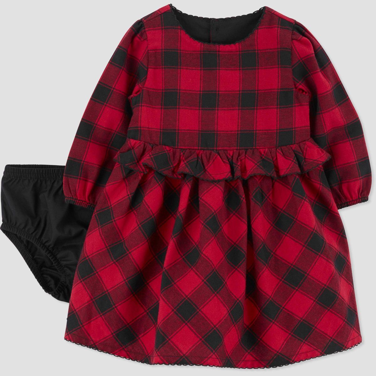 Carter's Just One You® Baby Girls' Long Sleeve Checkered Dress - Red/Black | Target
