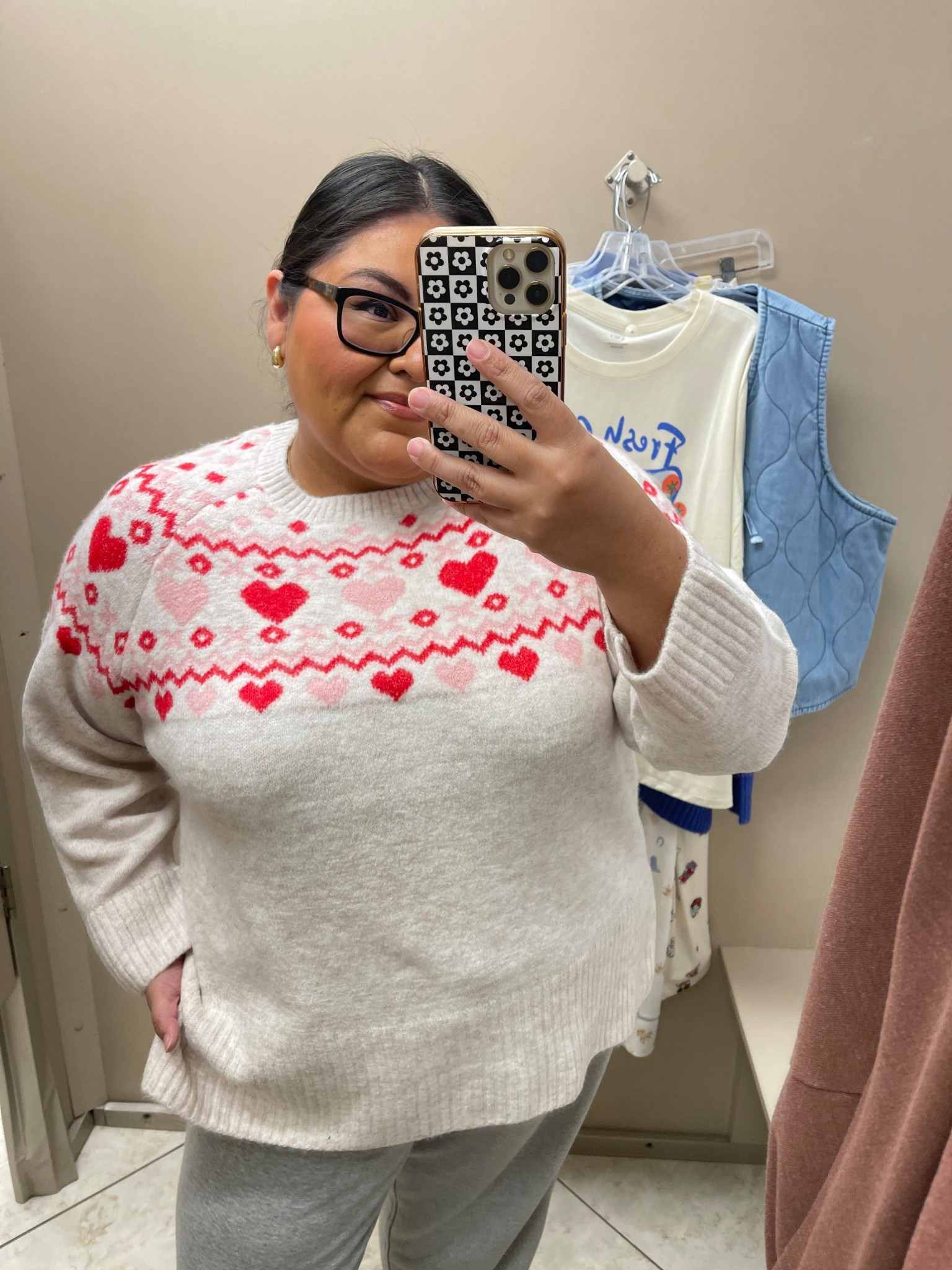 Fair isle Valentine’s Day sweater! Available in straight and plus sizes! I’m wearing the size 22/24 for an oversized fit! 

#LTKMidsize #LTKPlusSize #LTKValentine