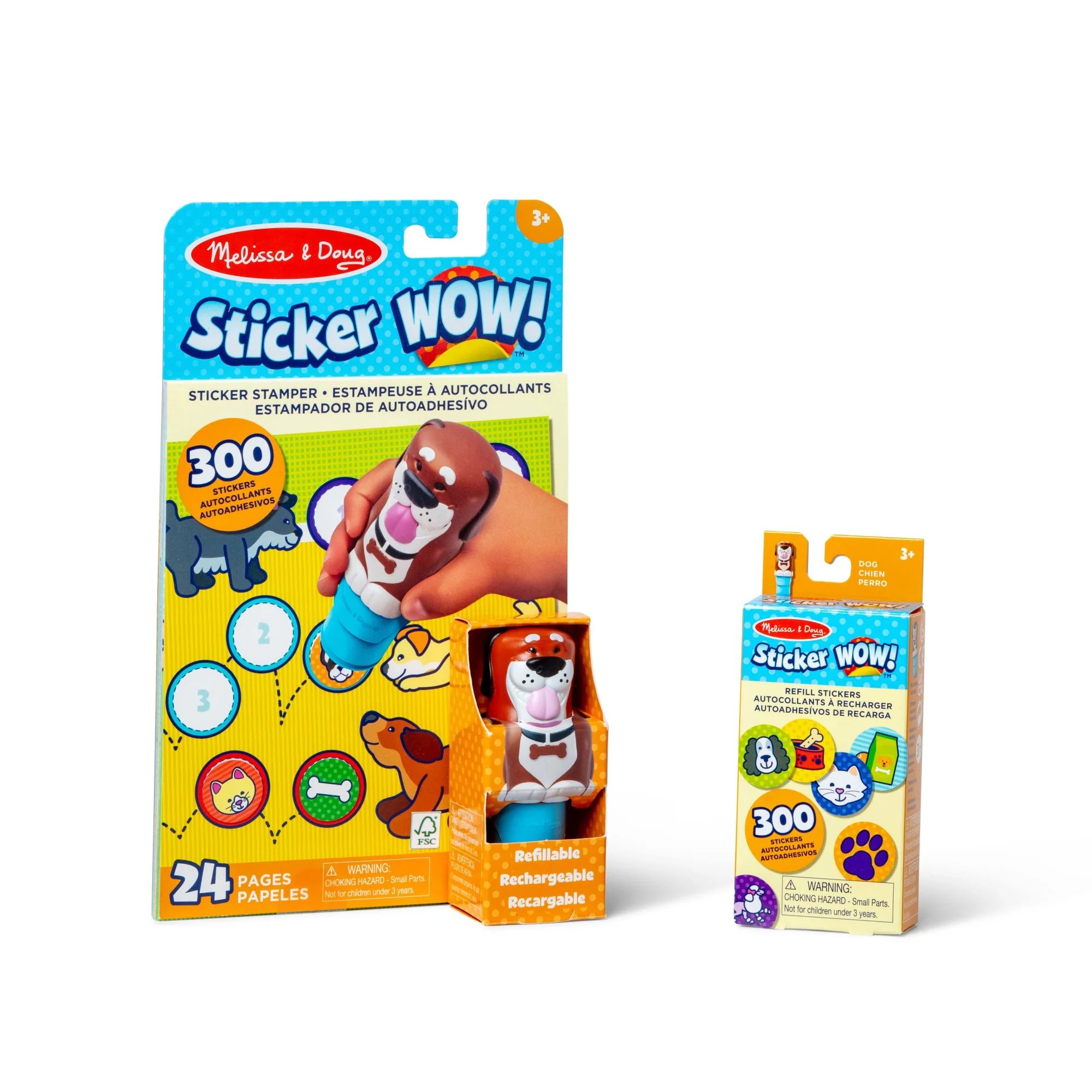 Sticker WOW!® Dog Bundle: Sticker Stamper & Activity Pad + 300 Refill Stickers | Melissa and Doug