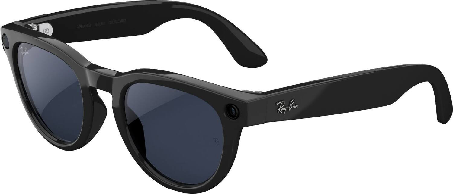 Ray-Ban Meta - Headliner Low Bridge (Gen 2) glasses w/ Meta AI, Audio, Photo Compatability - Transitions Sapphire lenses - Shiny Black | Best Buy U.S.