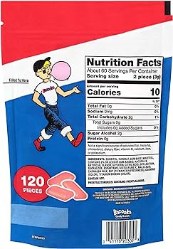 Bazooka New Sugar-Free Bubble Gum Pellets Bag - 120 Count Bulk Gum, Original Flavor, Resealable P... | Amazon (US)
